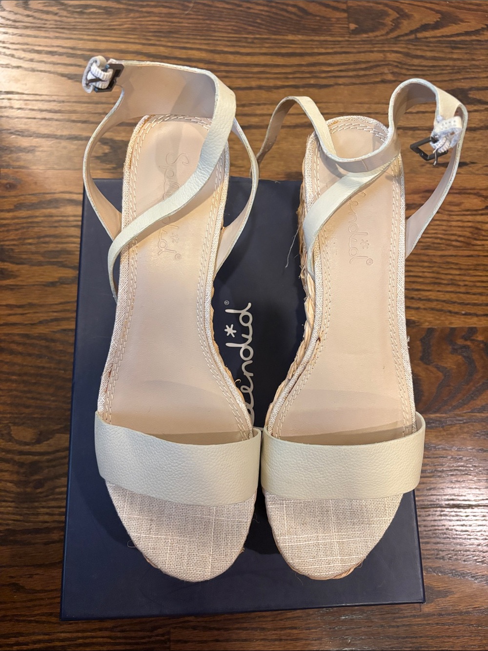 Women’s Cream Ankle-Strap Sandals with Crossed Straps